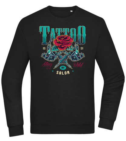 Tattoo Salon NY Design - Comfort Essential Unisex Sweater_BLACK_front