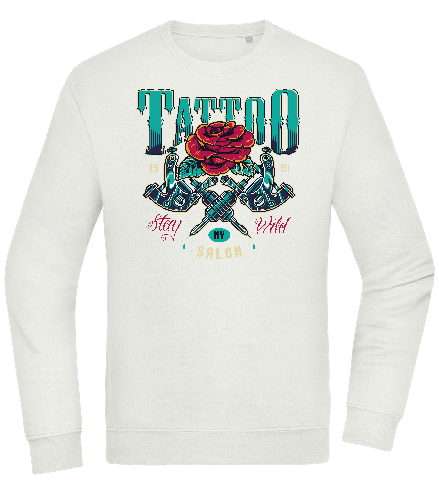 Tattoo Salon NY Design - Comfort Essential Unisex Sweater_CREAMY GREEN_front