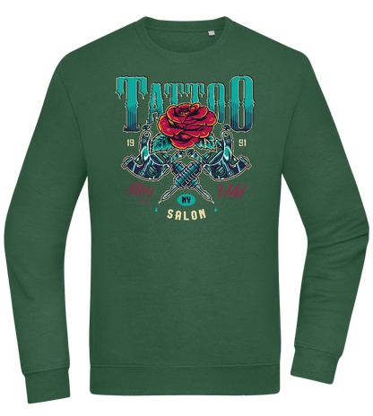 Tattoo Salon NY Design - Comfort Essential Unisex Sweater_GREEN BOTTLE_front