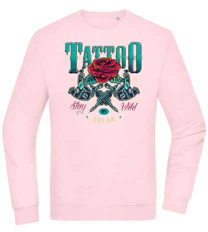 Tattoo Salon NY Design - Comfort Essential Unisex Sweater_LIGHT PEACH ROSE_front