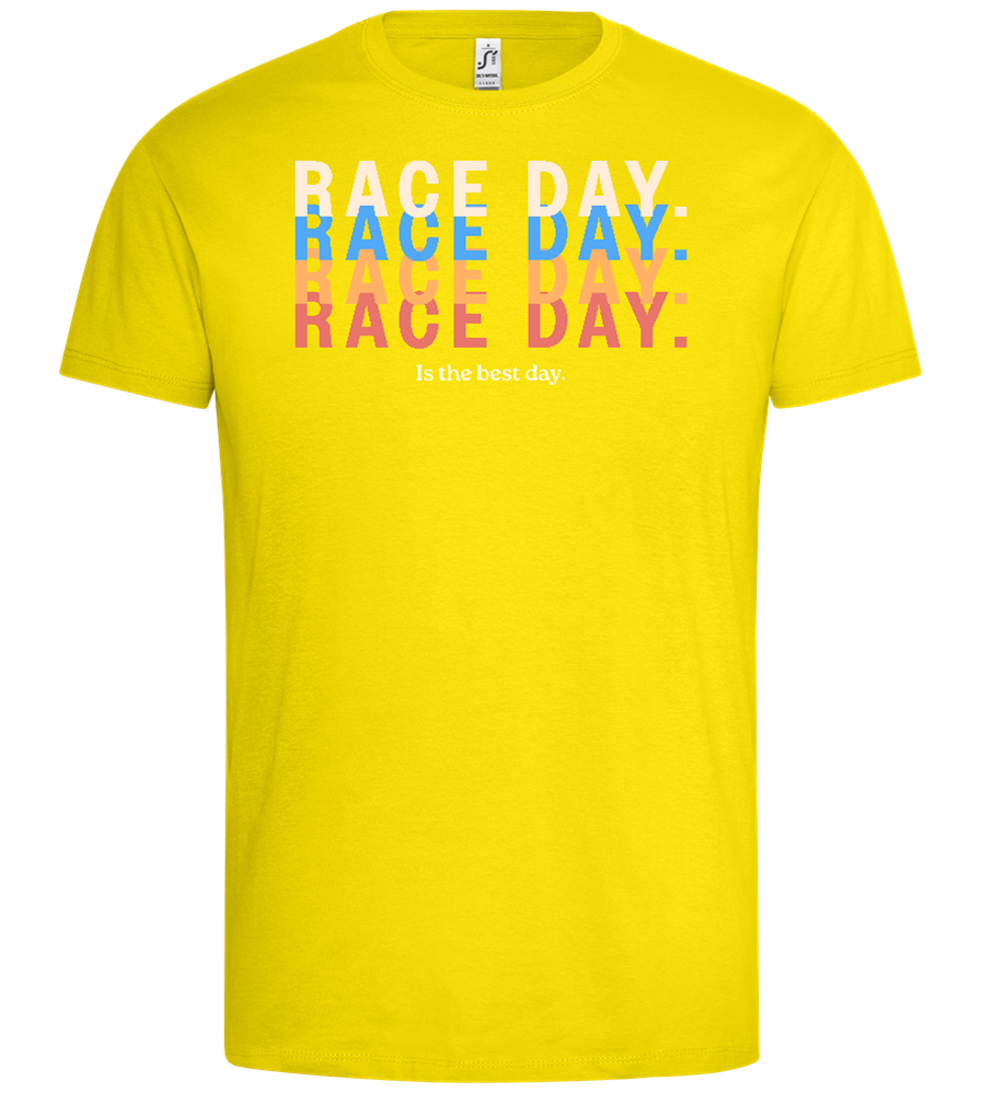 Best Day of the Week Design - Premium men's t-shirt_YELLOW_front