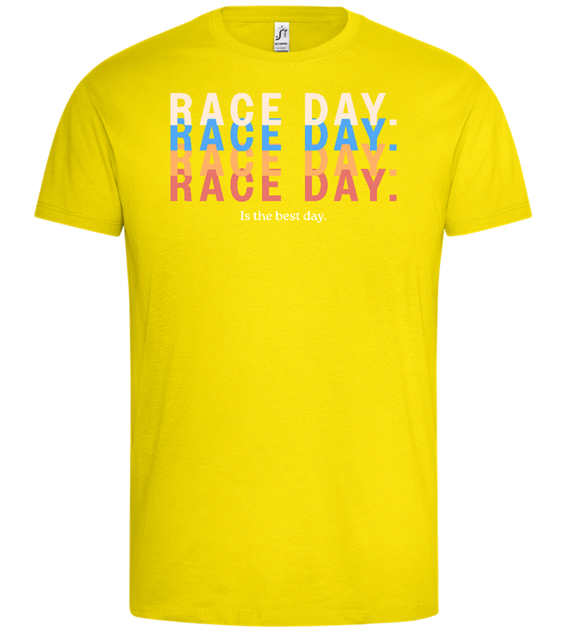 Best Day of the Week Design - Premium men's t-shirt_YELLOW_front