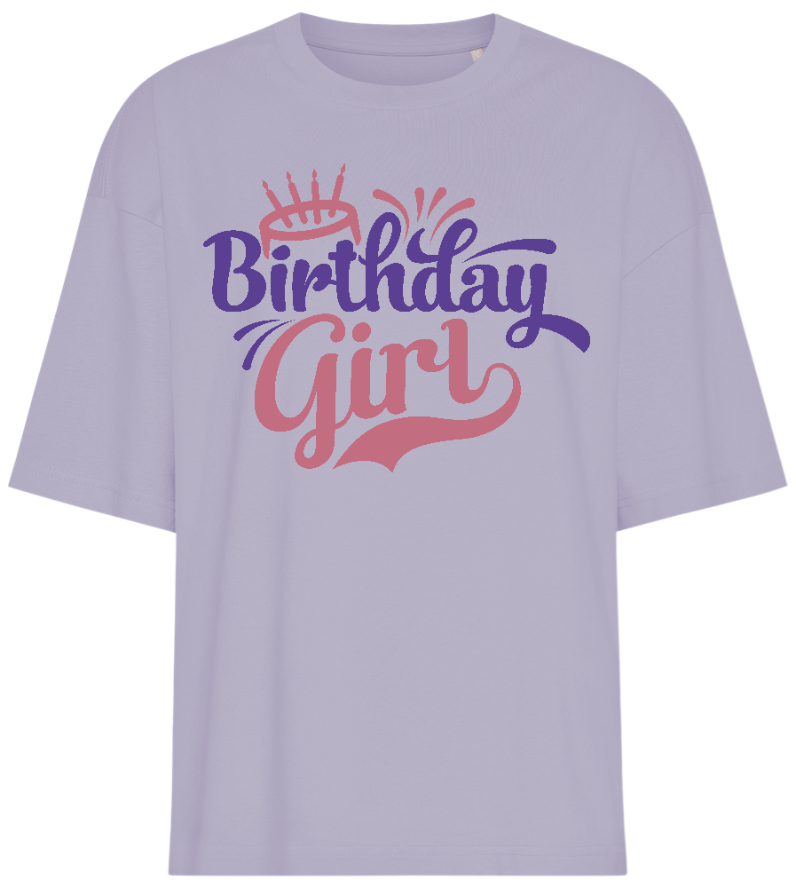 Cake Birthday Girl Design - Premium women's oversized t-shirt_LILAK_front