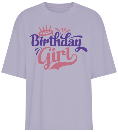 Cake Birthday Girl Design - Premium women's oversized t-shirt_LILAK_front