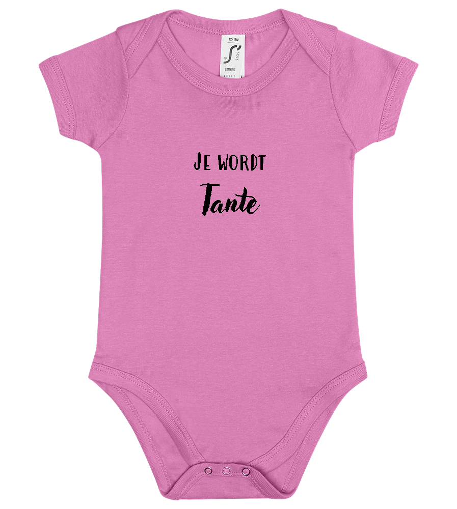 Je Wordt Tante Design - Baby bodysuit_PINK ORCHID_front