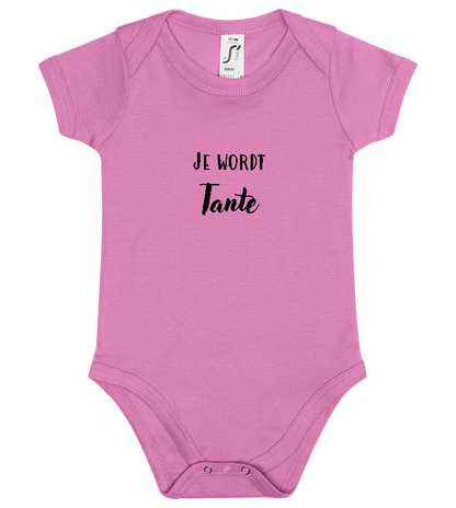 Je Wordt Tante Design - Baby bodysuit_PINK ORCHID_front