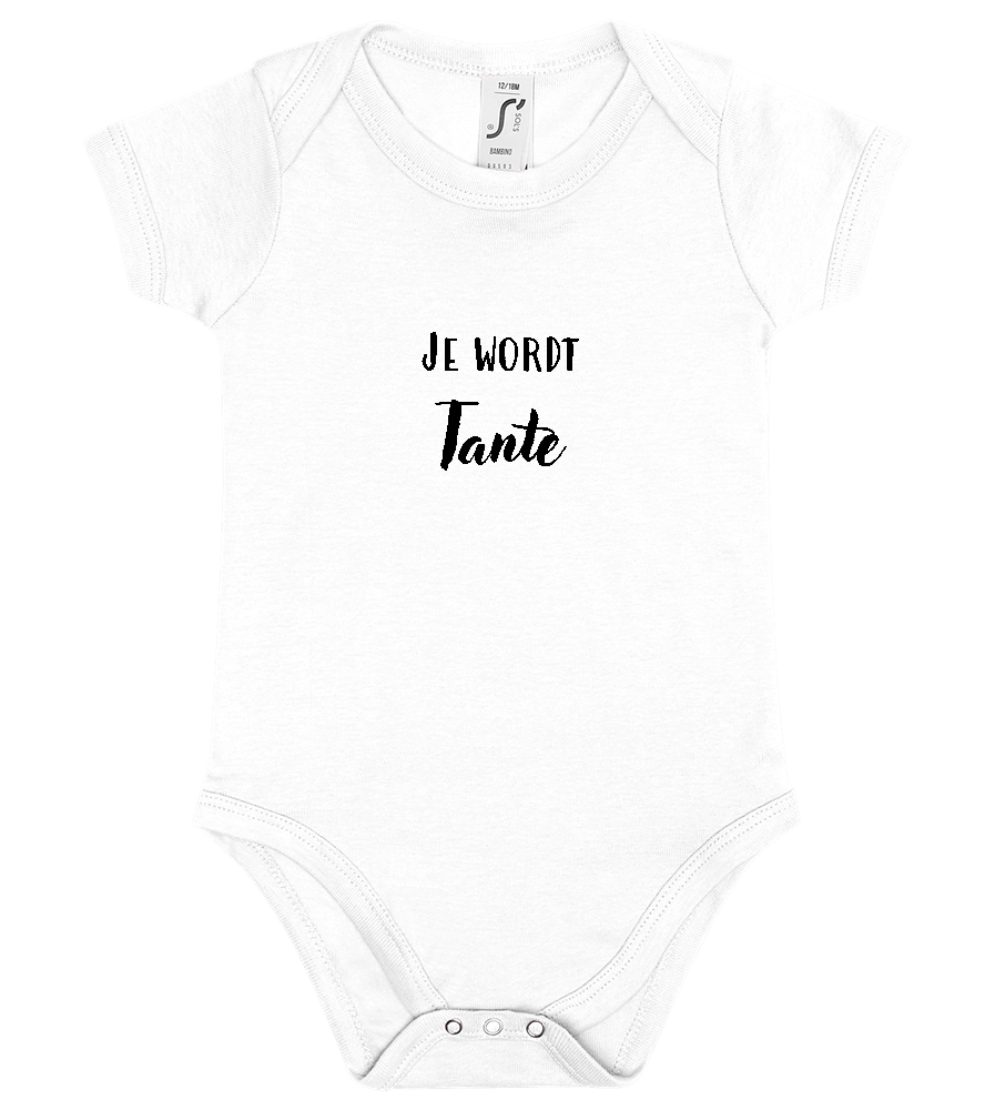 Je Wordt Tante Design - Baby bodysuit_WHITE_front