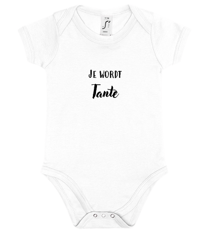 Je Wordt Tante Design - Baby bodysuit_WHITE_front