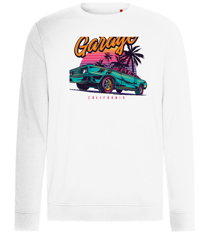 Car Garage Design - Comfort unisex sweater_WHITE_front