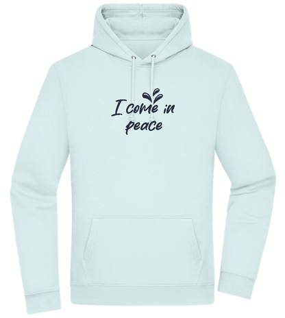 I Come in Peace Design - Premium Essential Unisex Hoodie_ARCTIC BLUE_front