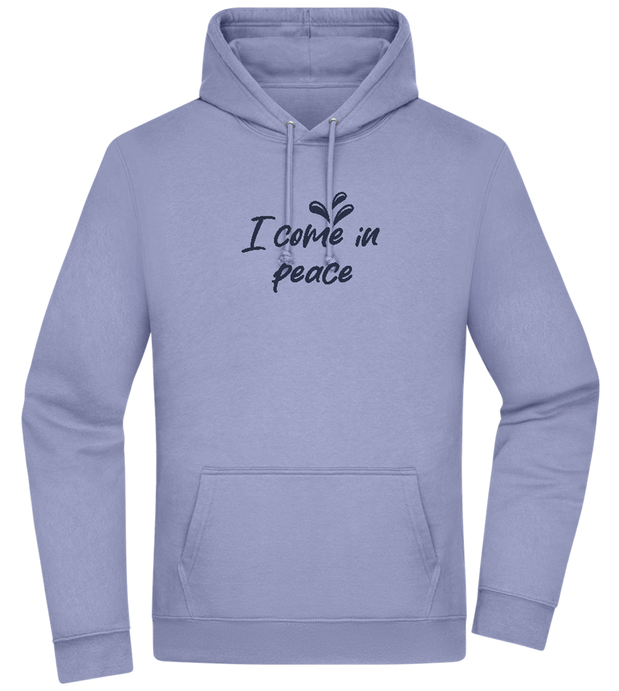 I Come in Peace Design - Premium Essential Unisex Hoodie_BLUE_front