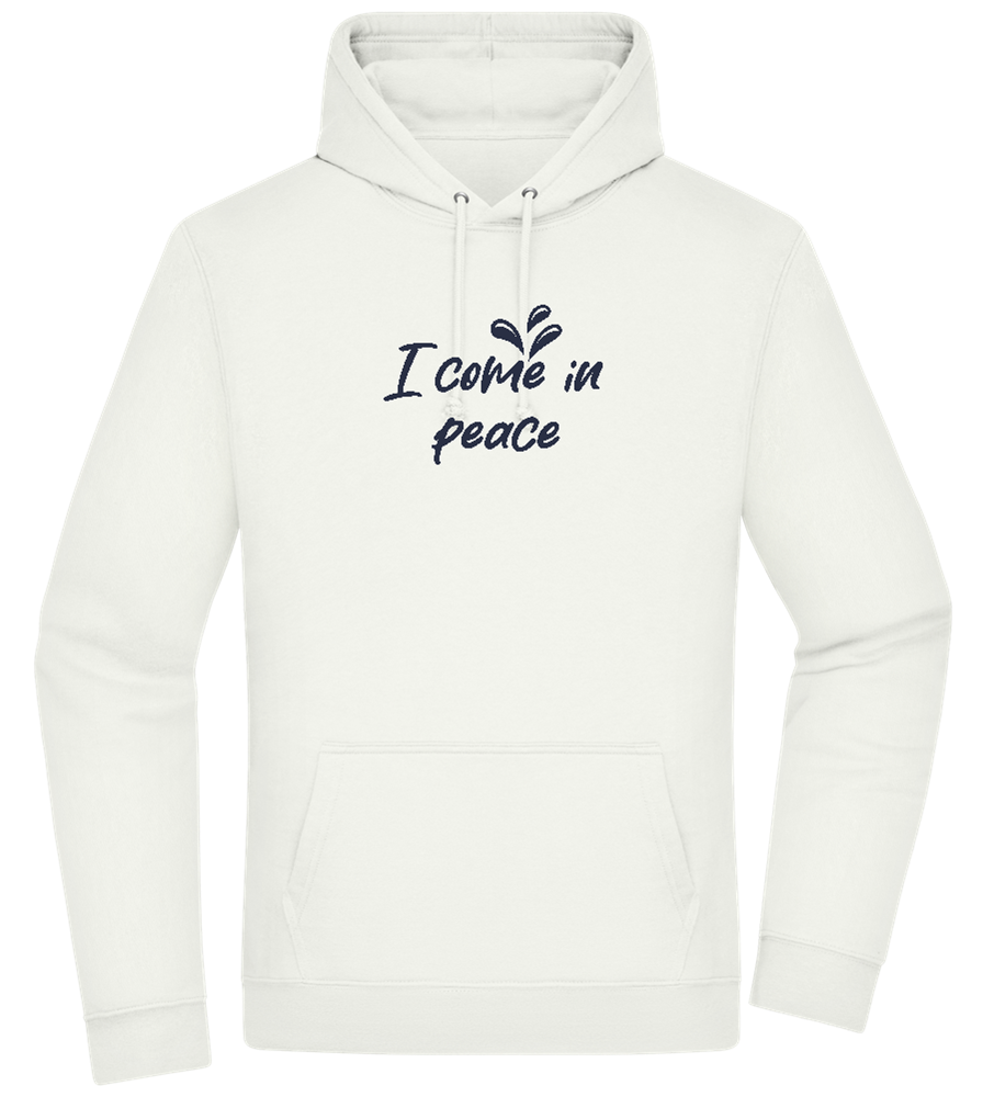 I Come in Peace Design - Premium Essential Unisex Hoodie_CREAMY GREEN_front