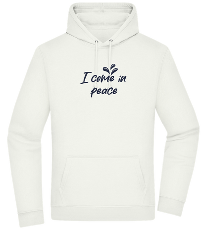 I Come in Peace Design - Premium Essential Unisex Hoodie_CREAMY GREEN_front