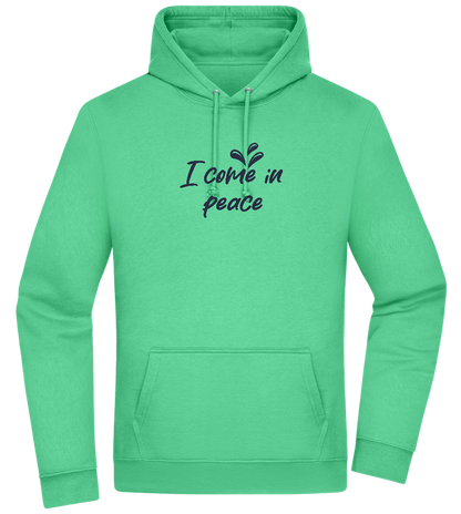 I Come in Peace Design - Premium Essential Unisex Hoodie_SPRING GREEN_front