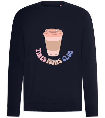 Tired Moms Club Coffee Design - Comfort unisex sweater_FRENCH NAVY_front