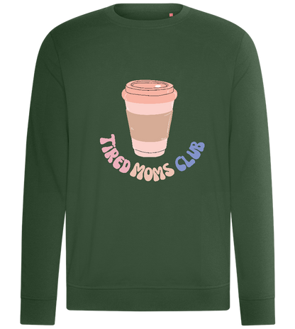 Tired Moms Club Coffee Design - Comfort unisex sweater_GREEN BOTTLE_front