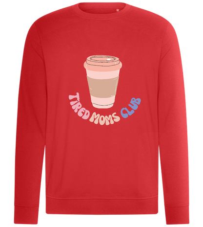 Tired Moms Club Coffee Design - Comfort unisex sweater_RED_front