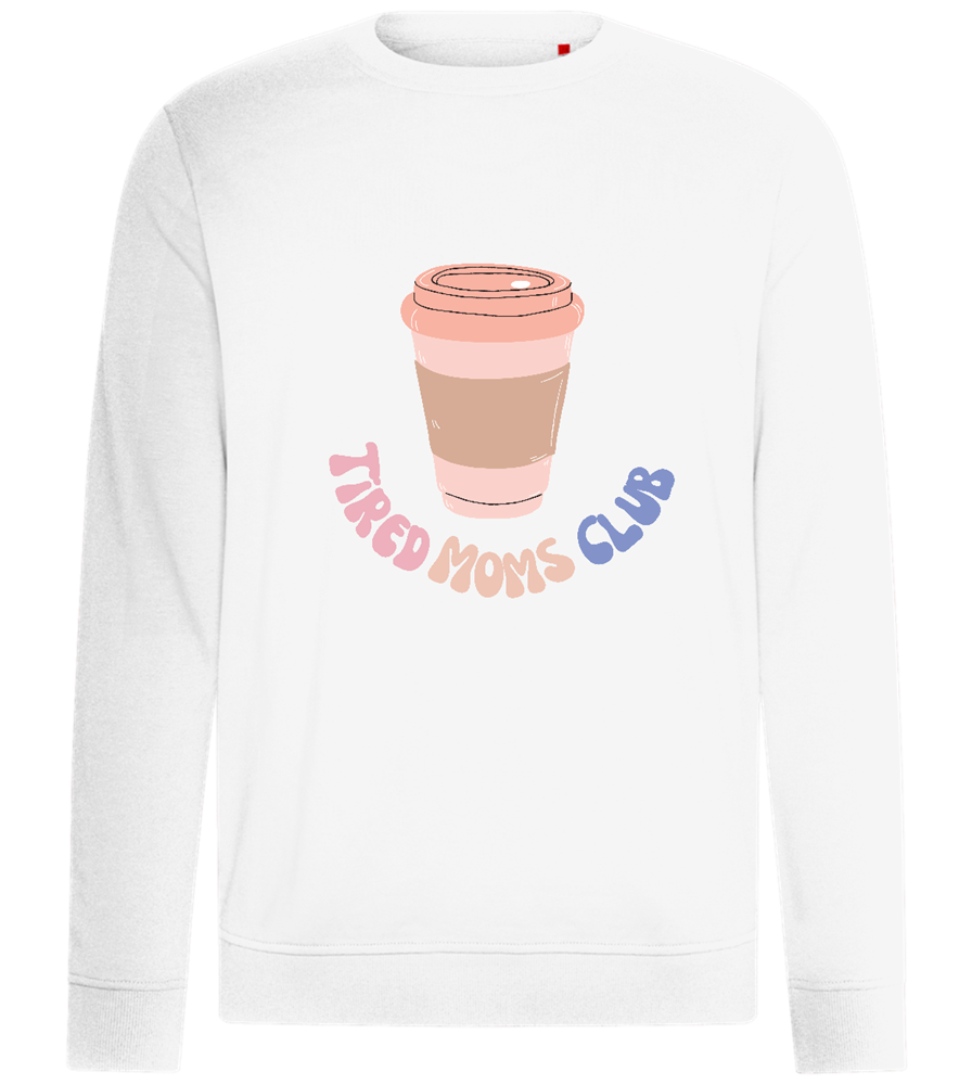 Tired Moms Club Coffee Design - Comfort unisex sweater_WHITE_front