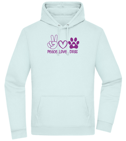 Peace Love Dogs Design - Premium Essential Unisex Hoodie_ARCTIC BLUE_front