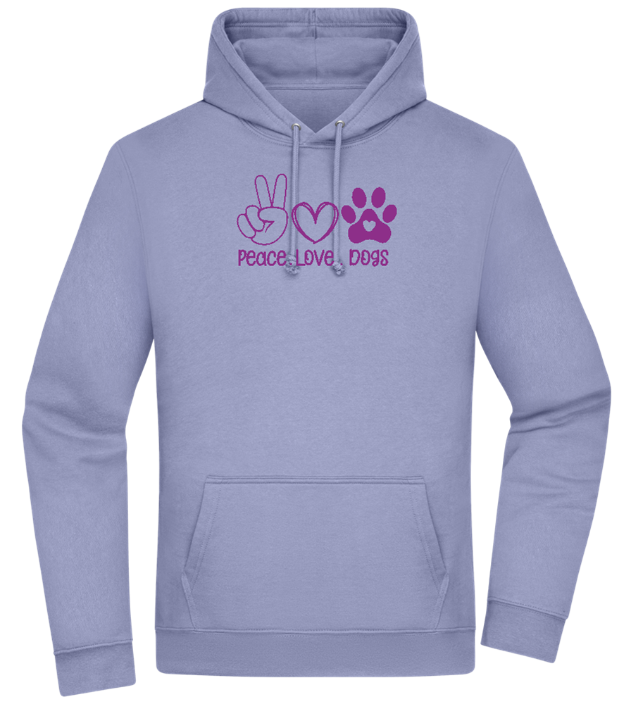 Peace Love Dogs Design - Premium Essential Unisex Hoodie_BLUE_front