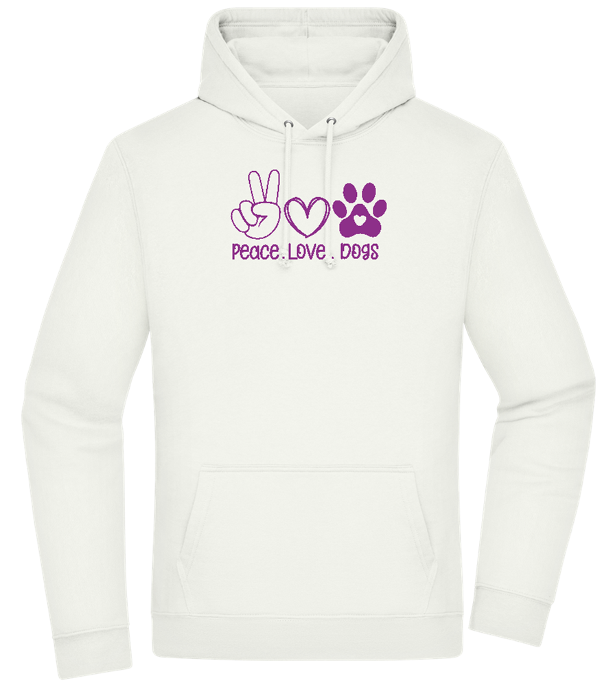 Peace Love Dogs Design - Premium Essential Unisex Hoodie_CREAMY GREEN_front