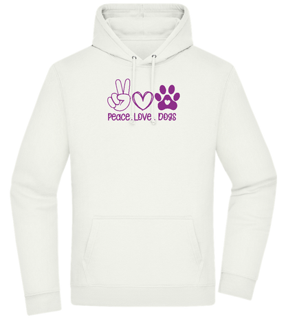 Peace Love Dogs Design - Premium Essential Unisex Hoodie_CREAMY GREEN_front