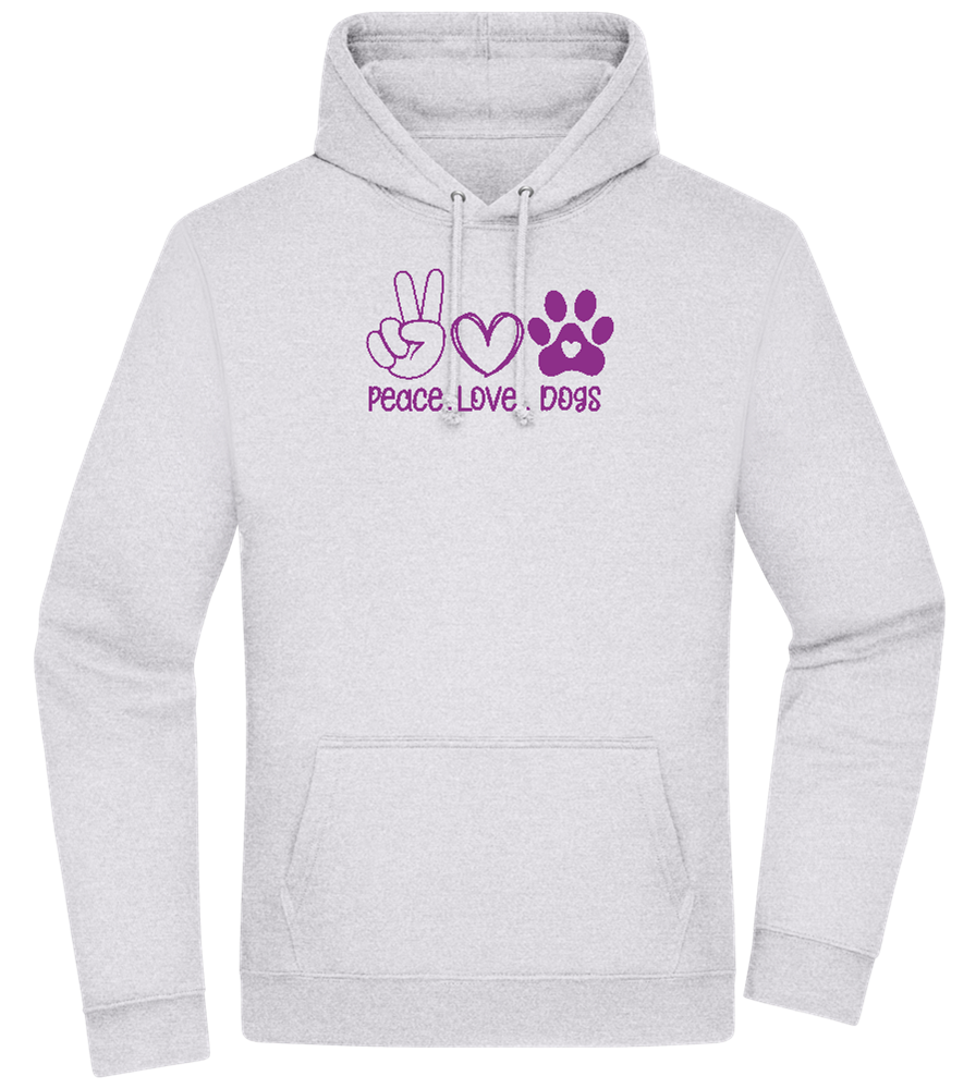 Peace Love Dogs Design - Premium Essential Unisex Hoodie_ORION GREY II_front