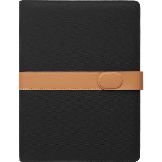 A4 Conference Folder with Magnetic Closure_BLACK_front