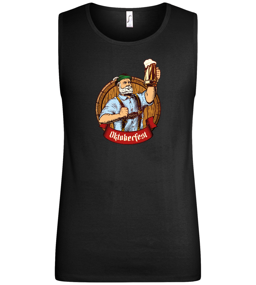 Oktoberfest Man Design - Basic men's tank top_DEEP BLACK_front