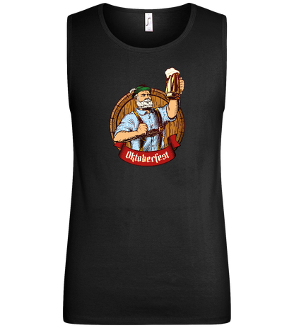 Oktoberfest Man Design - Basic men's tank top_DEEP BLACK_front