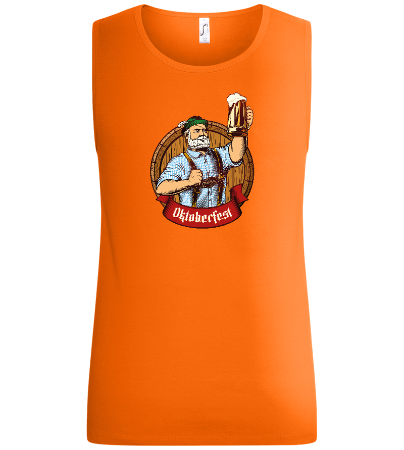 Oktoberfest Man Design - Basic men's tank top_ORANGE_front