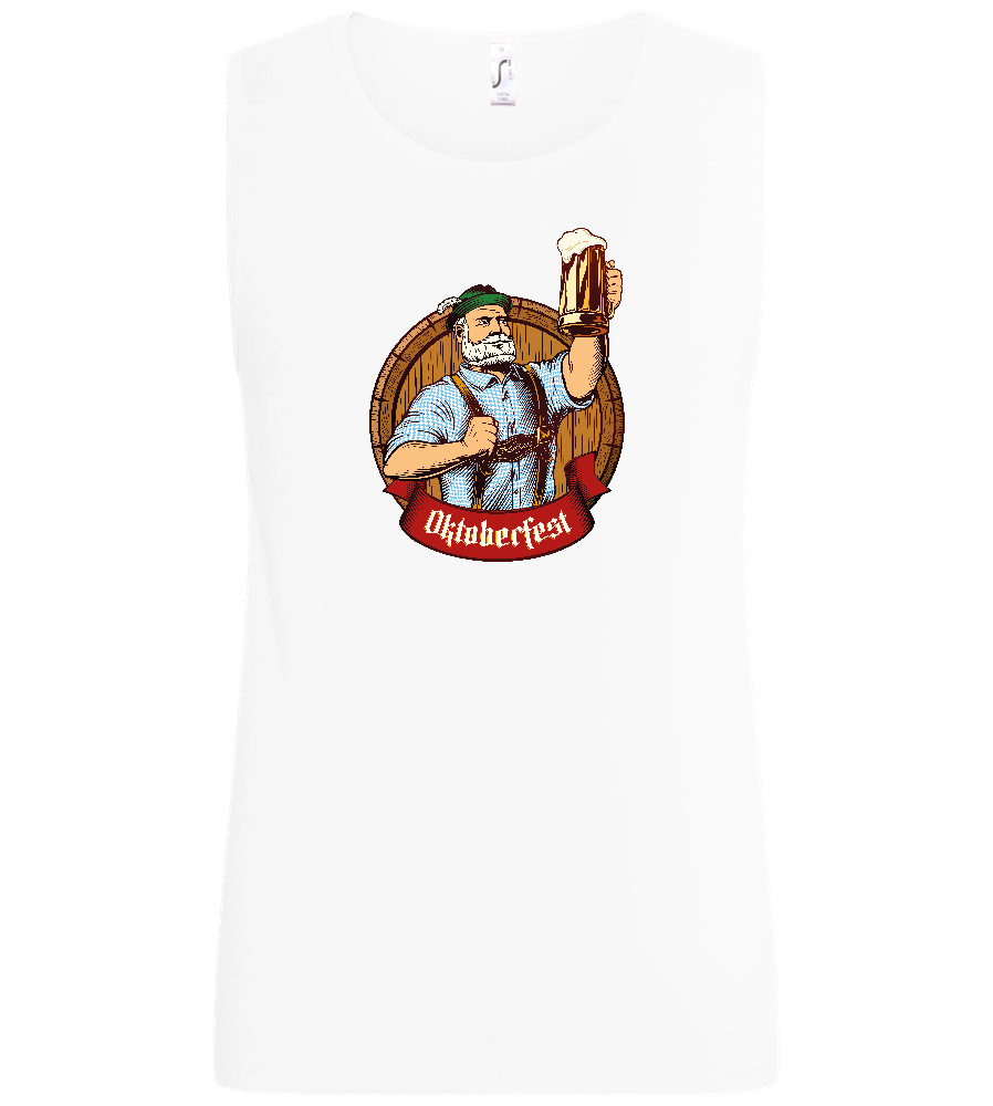 Oktoberfest Man Design - Basic men's tank top_WHITE_front