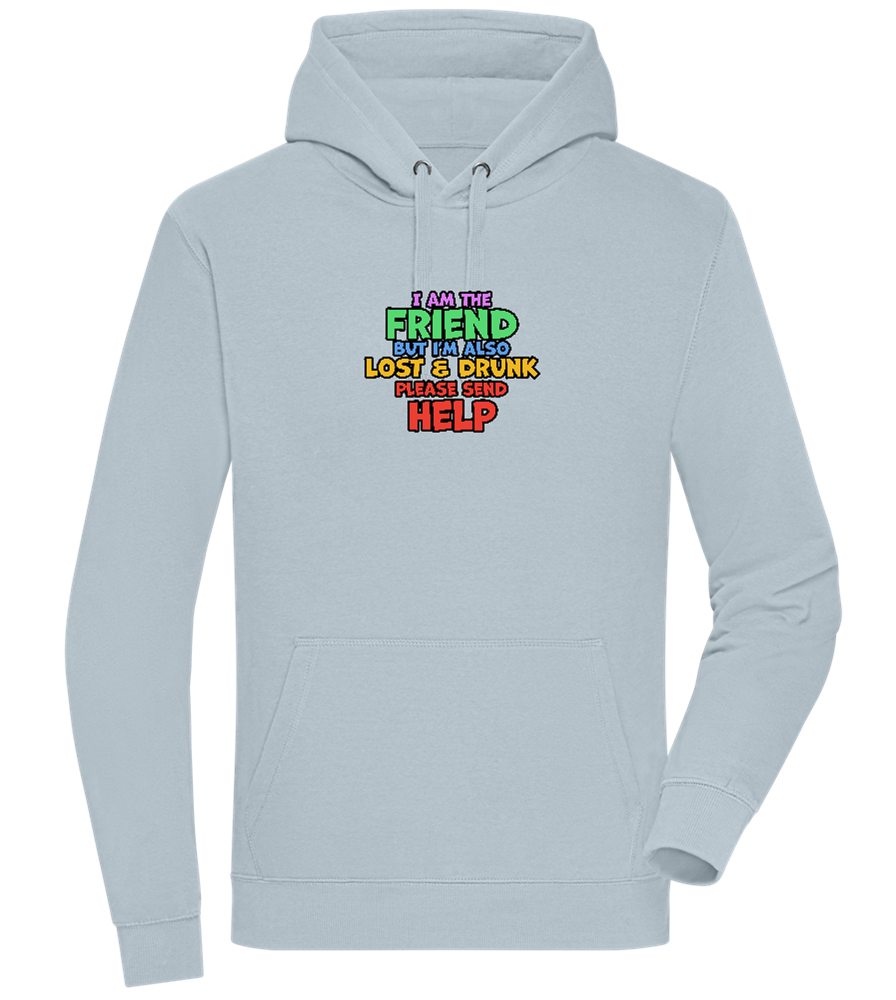 I am the Friend Design - Premium unisex hoodie_CREAMY BLUE_front