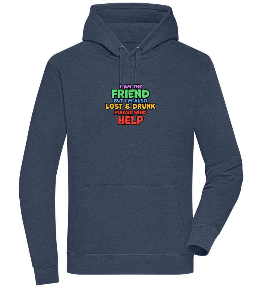 I am the Friend Design - Premium unisex hoodie_DENIM CHINA_front