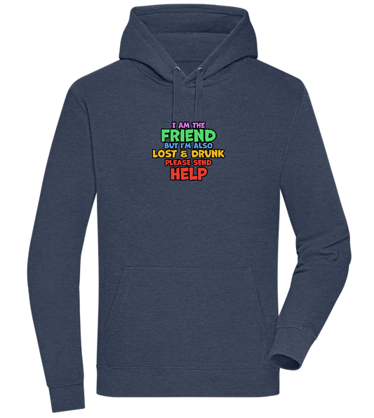 I am the Friend Design - Premium unisex hoodie_DENIM CHINA_front