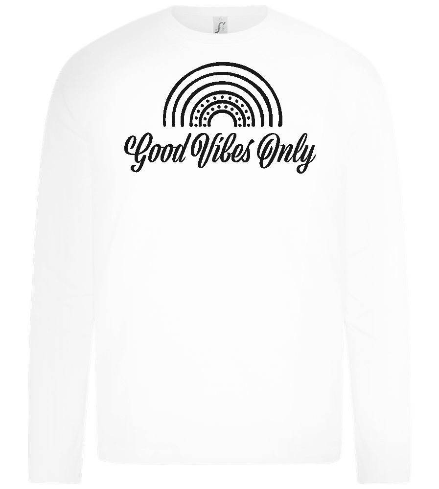 Good Vibes Only Design - Premium kids long sleeve t-shirt_WHITE_front