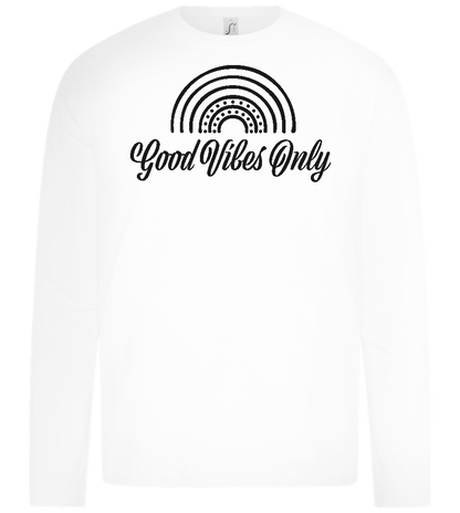 Good Vibes Only Design - Premium kids long sleeve t-shirt_WHITE_front