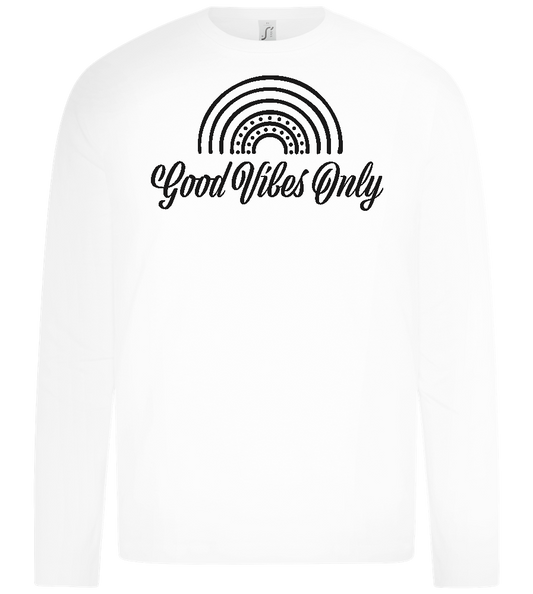 Good Vibes Only Design - Premium kids long sleeve t-shirt_WHITE_front