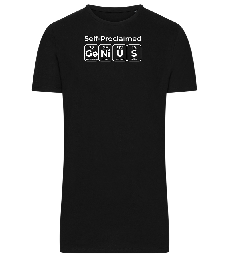 Genius Periodic Table Design - Comfort men's long t-shirt_DEEP BLACK_front