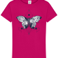 Astrology Butterfly Design - Comfort girls' t-shirt_FUCHSIA_front