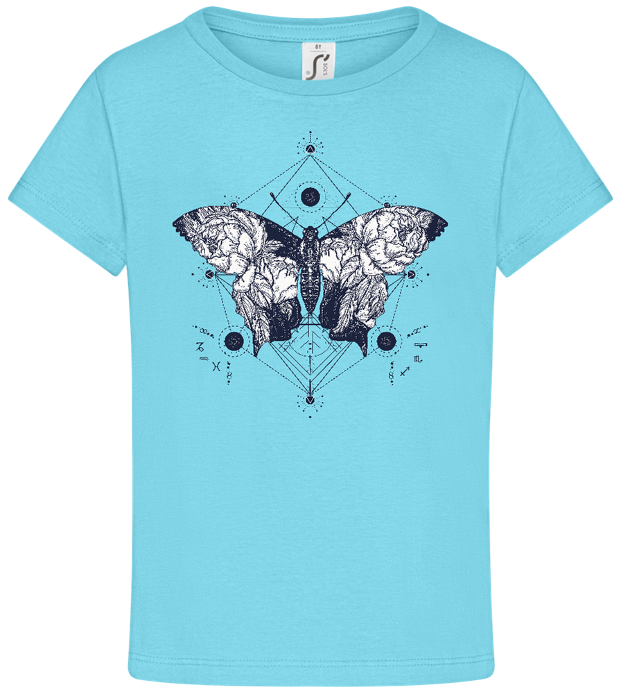 Astrology Butterfly Design - Comfort girls' t-shirt_HAWAIIAN OCEAN_front