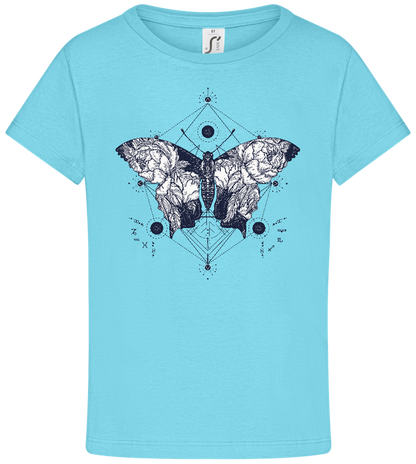 Astrology Butterfly Design - Comfort girls' t-shirt_HAWAIIAN OCEAN_front