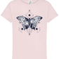 Astrology Butterfly Design - Comfort girls' t-shirt_MEDIUM PINK_front