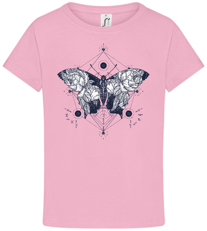 Astrology Butterfly Design - Comfort girls' t-shirt_PINK ORCHID_front