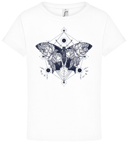 Astrology Butterfly Design - Comfort girls' t-shirt_WHITE_front