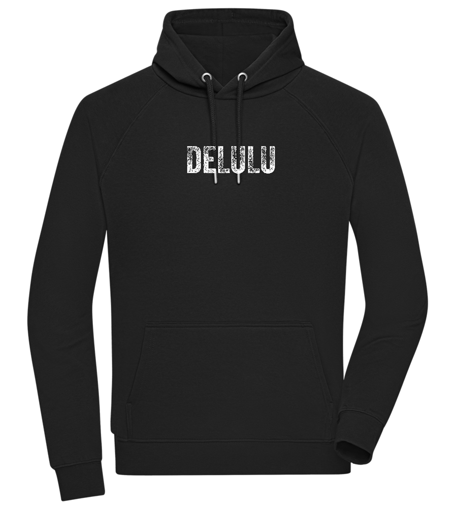 Delulu Design - Comfort unisex hoodie_BLACK_front