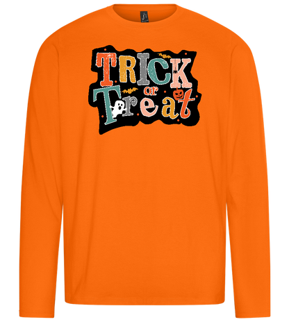 Spooky Trick or Treat Design - Premium men's long sleeve t-shirt_ORANGE_front