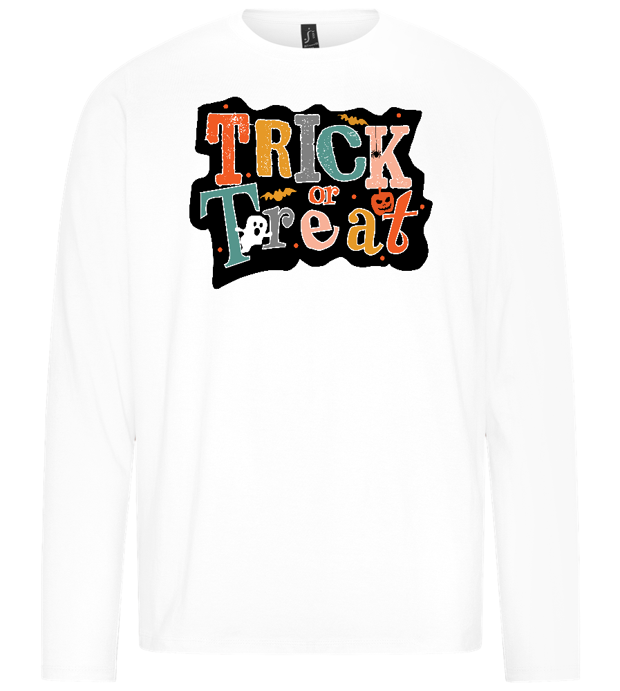 Spooky Trick or Treat Design - Premium men's long sleeve t-shirt_WHITE_front