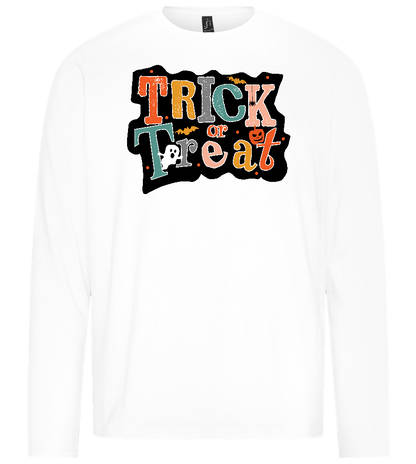 Spooky Trick or Treat Design - Premium men's long sleeve t-shirt_WHITE_front