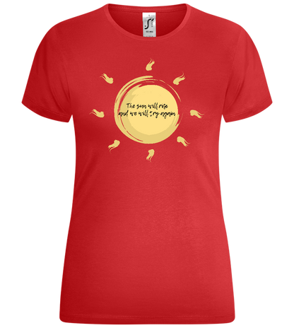 Sun Will Rise Design - Comfort women's t-shirt_RED_front